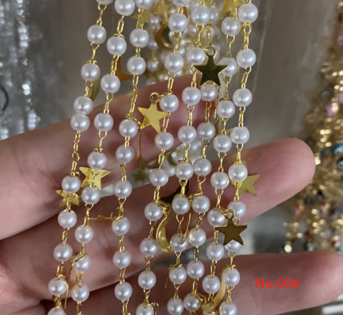 High-quality Crystal Pearls Beads DIY Handmade Chains 2 Meters